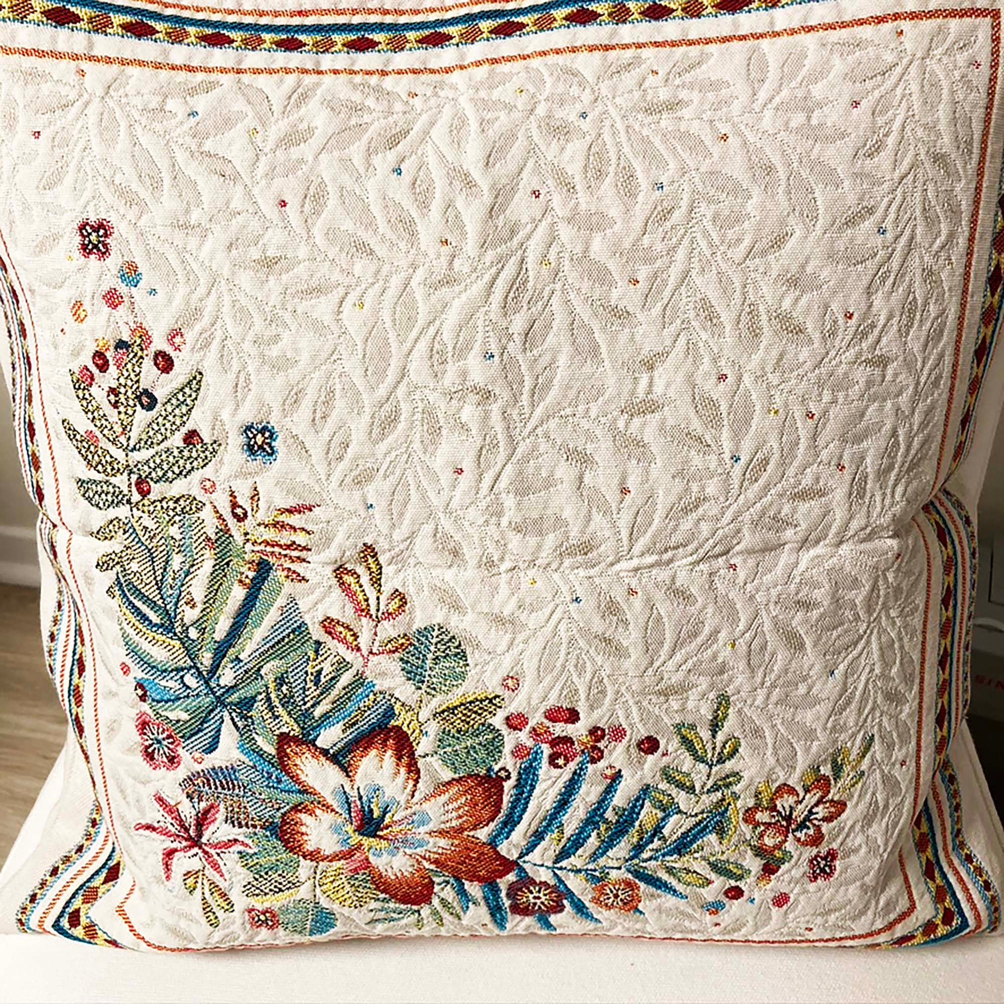 Tropical Jacquard Tapestry Floral Pillow Cases Etsy UK
