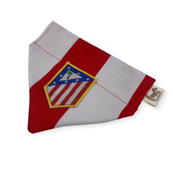 Upcycled Nike Athletico Madrid Dog Bandana medium Spanish Football Team Etsy Canada