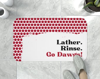 Georgia Bath Mat | Lather. Rinse. Go Dawgs! | Free Shipping