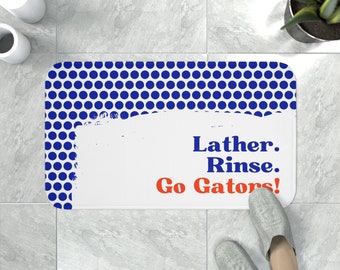 Florida Bath Mat | Lather. Rinse. Go Gators! | Free Shipping