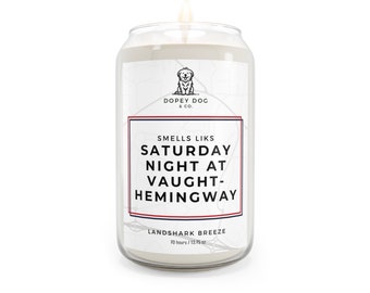 Ruikt naar zaterdagavond bij Vaught-Hemingway Candle | Landhaai Breeze | Dopey Hond & Co.