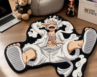 One Piece Anime Inspired Poster Rug, Soft Velvet Floor Mat, Style Decor, Anime Room Decor Carpet