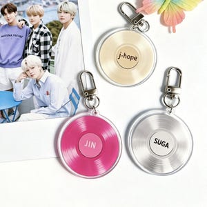 BTS Arirang Album Vinyl Record CD Keychain, K-pop Personalized Fan Merch, Keychain DIY accessories, Gift forARMY image 4