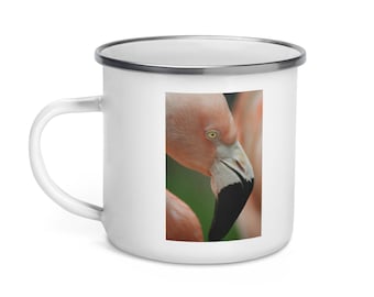 Flamingo Enamel Camping Mug - Bird Lover Gift