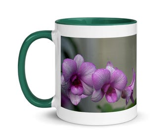 Orchid Trio Bloom Ceramic Mug