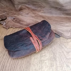 Viking Leather Coin Pouch – Handmade Goat Leather Belt Purse – Medieval LARP Bag for Reenactment or Gifts – Medieval Purse
