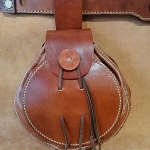 Handgefertigte Gürteltasche aus Leder im Wikinger-Stil für Larp und Reenactment-Accessoires