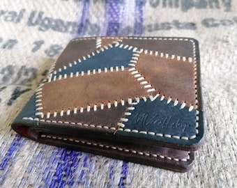 Handmade Leather Wallet, Bifold Wallet, Full Grain Leather Wallet, Buttero Wallet,Hand stitched wallet, Unique wallet