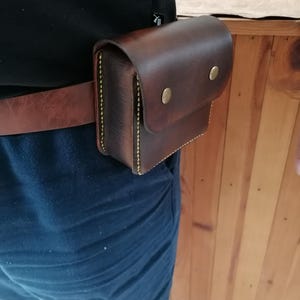 Handmade Leather Belt Pouch – Vegetable Tanned Leather – Bushcraft Gear