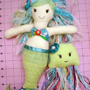 Tutorial de muñeca sirena, patrón de costura imagen 1