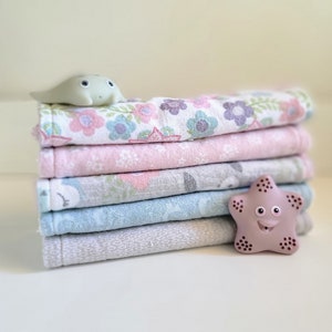 Pastel Boho Washcloth Set | Baby Washcloths | Individual Washcloths | Baby Girl Washcloths