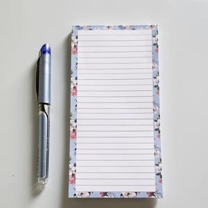 Floral notepads, tearaway notepads,