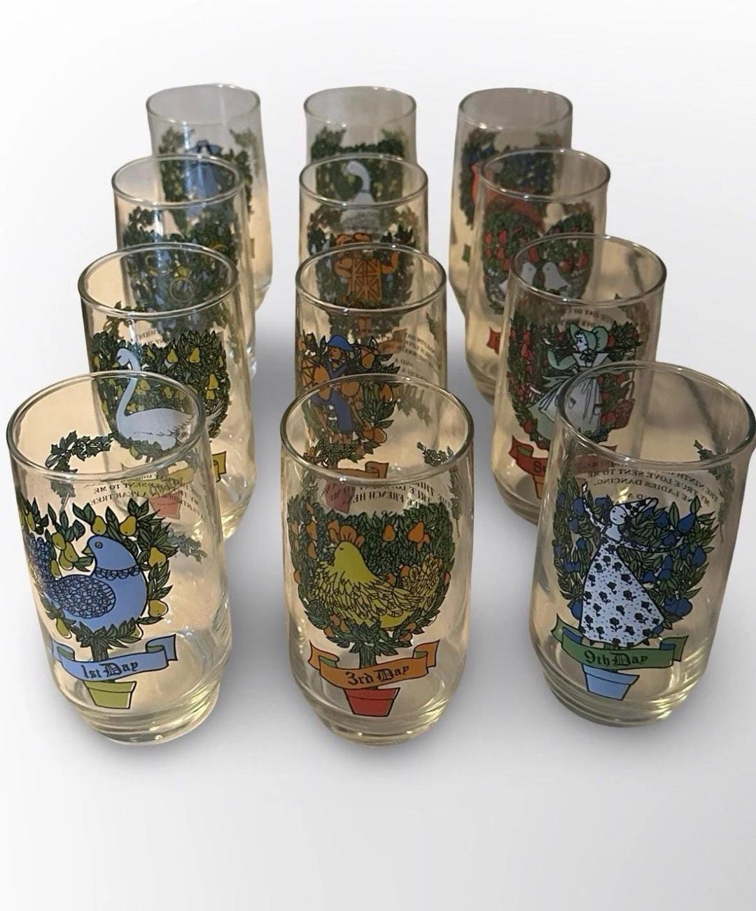 12 Days Of Christmas Glasses