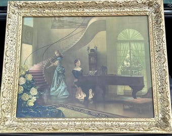 Rare Vintage Framed Print - R. Brownell McGrew &quot;Morning Melody&quot;