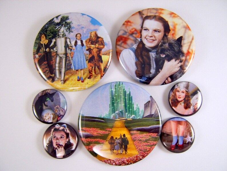 Wizard of Oz Pins 1 and 2.25 Size Pinback Buttons Etsy