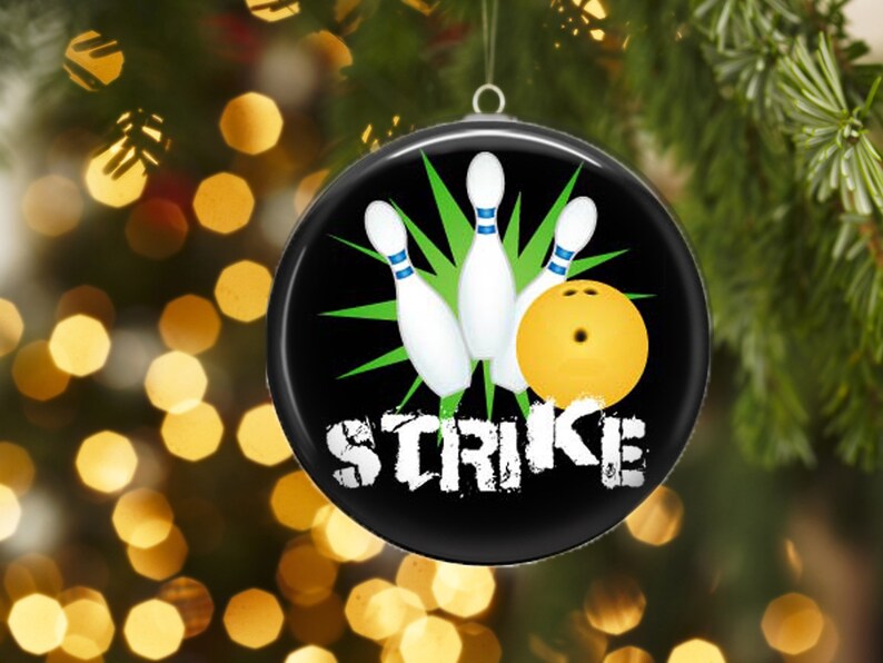 Bowling Christmas Tree Ornaments Unbreakable Metal Etsy