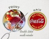 Coca Cola Santa Needle Minder, Reversible, Seamstress Gift