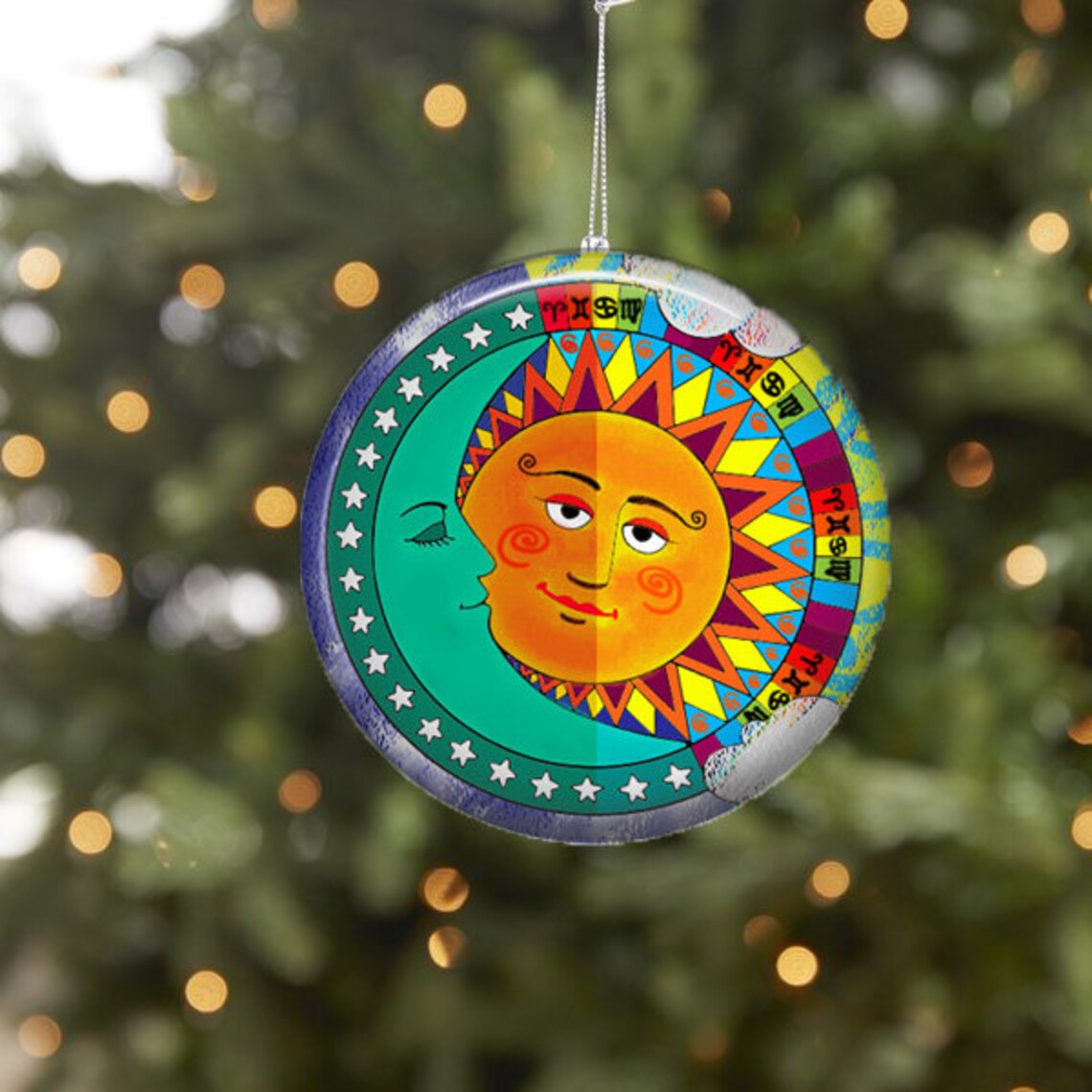 Celestial Christmas Tree Ornaments Unbreakable Flat Metal - Etsy UK