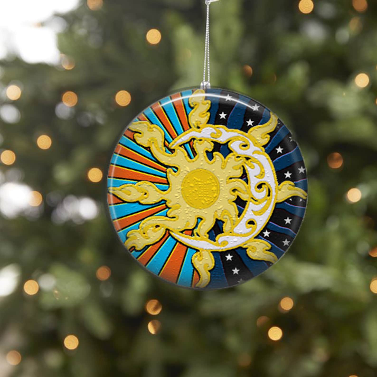Celestial Christmas Tree Ornaments Unbreakable Flat Metal - Etsy UK
