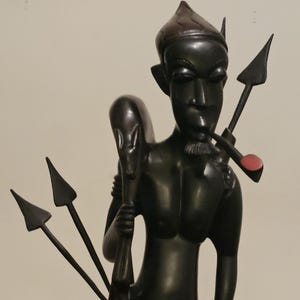 African Sarahule  Tribe Master Craftsmanship Wooden cultured Statue