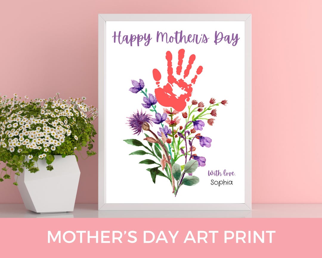 Mother’s Day Handprint Art | Kids Craft | Personalized Gift for Mom ...