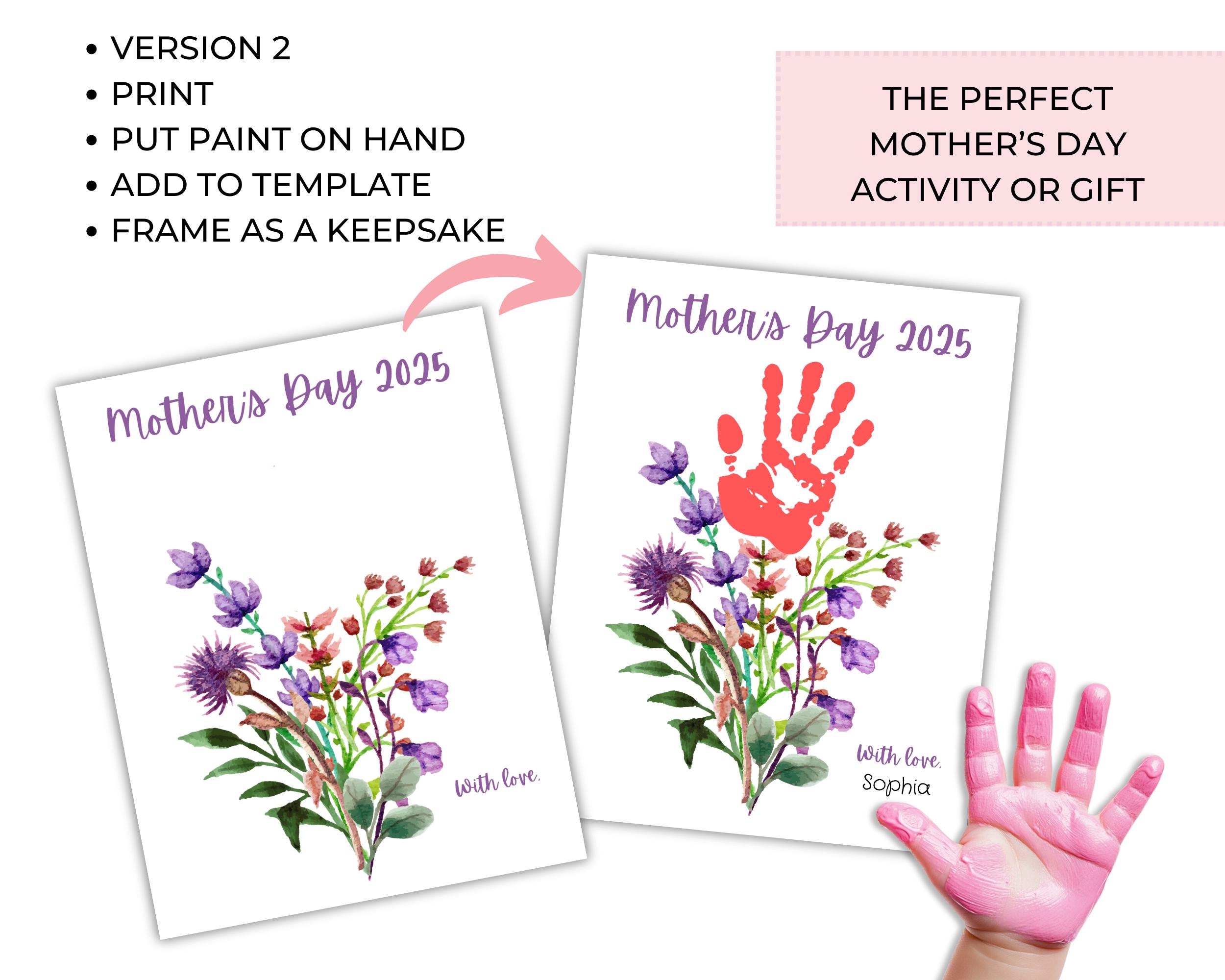 Mother’s Day Handprint Art | Kids Craft | Personalized Gift for Mom ...