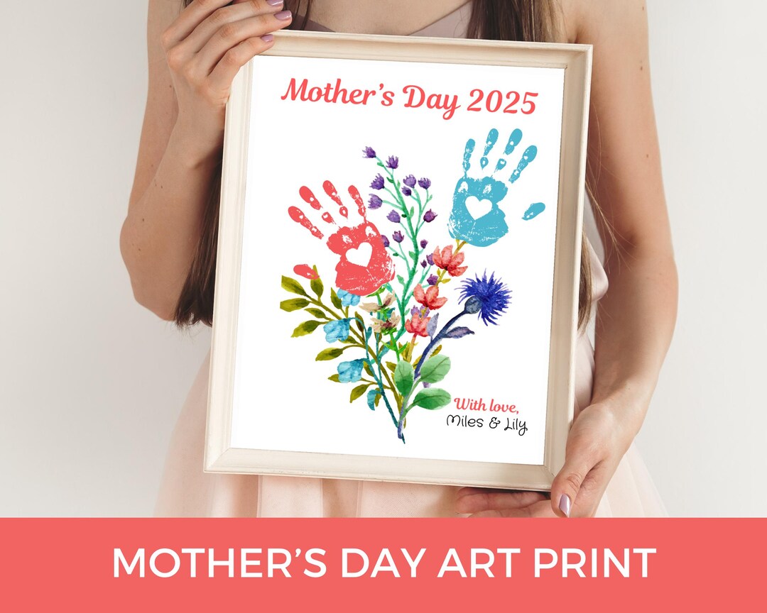 Mother’s Day Handprint Art | Kids Craft | Personalized Gift for Mom ...