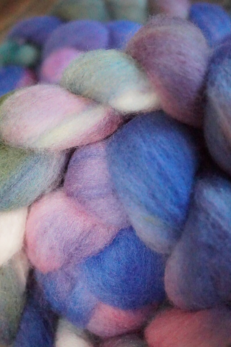 Polwarth Combed Top Spinning Fiber Hand Dyed