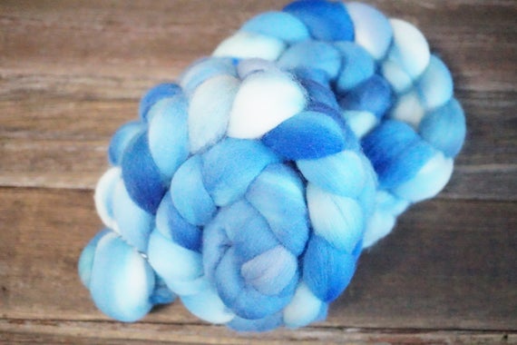 Polwarth Combed Top Spinning Fiber Hand Dyed
