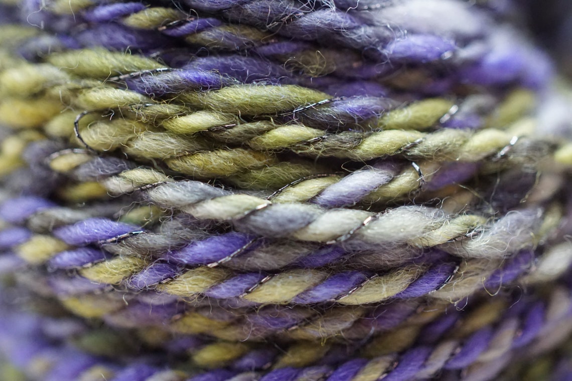 Handspun Yarn Hand Spun Yarn Merino Sport Metallic Thread Etsy