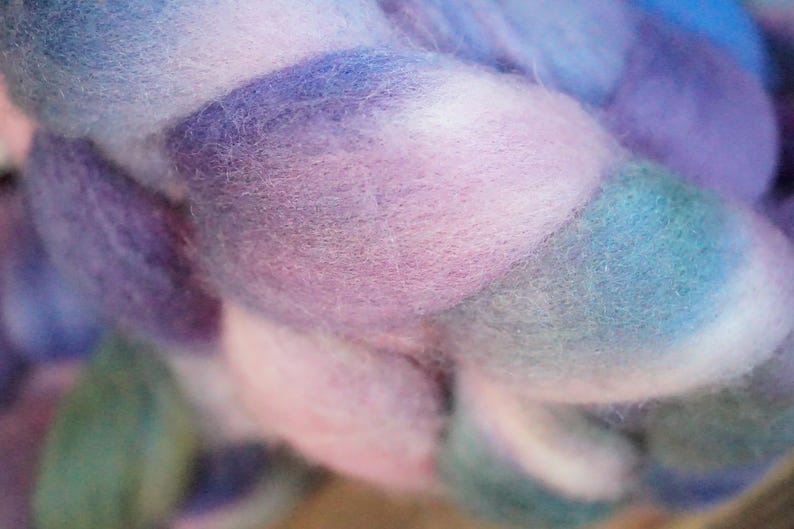 Polwarth Combed Top Spinning Fiber Hand Dyed