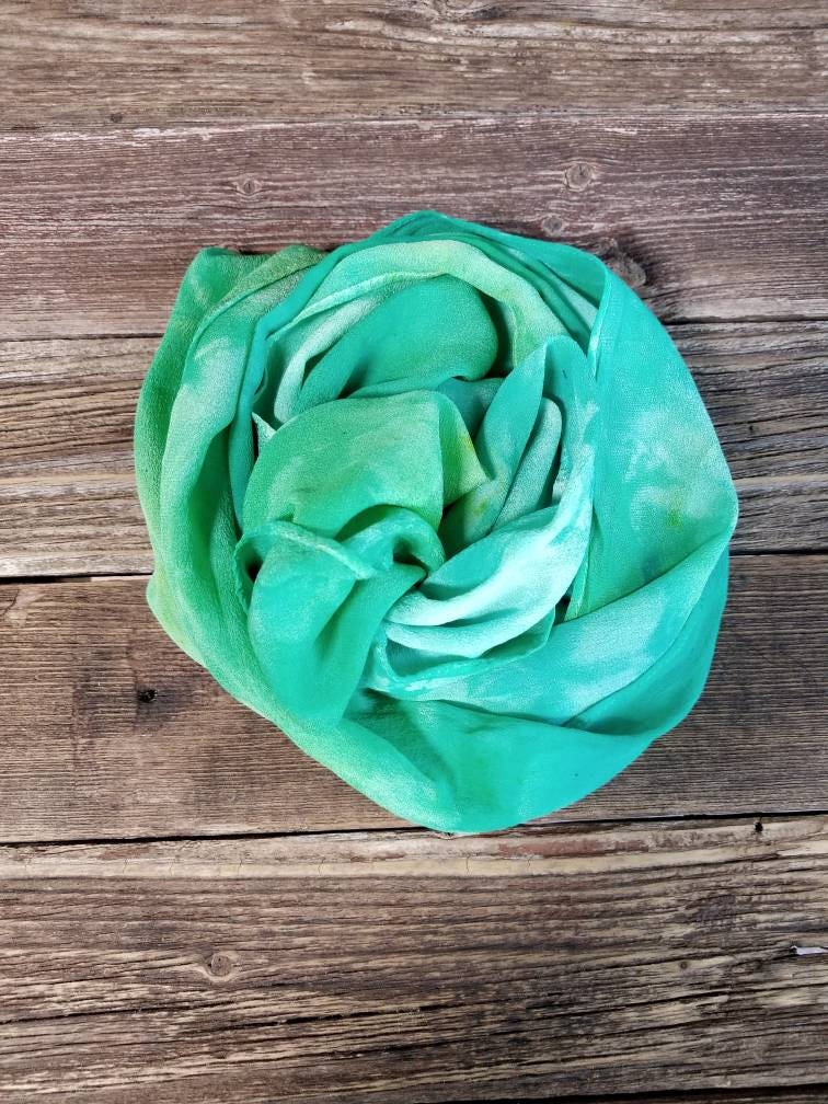 Silk Scarf Hand Dyed Silk Chiffon Etsy