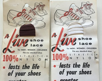 2 Vintage Shoe Lace Packages circa 1960s