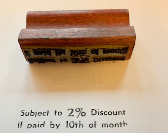 Vintage Office Rubber Stamp from the Accounting Department