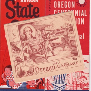 Oregon History Vintage Ephemera Set Oregon Exposition, Oregon Fair 1962, 100 Anniversary Booklet image 1