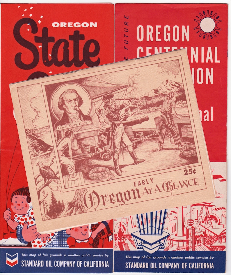 Oregon History Vintage Ephemera Set Oregon Exposition, Oregon Fair 1962, 100 Anniversary Booklet image 1