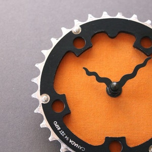bicycle clock canadian orange image 1