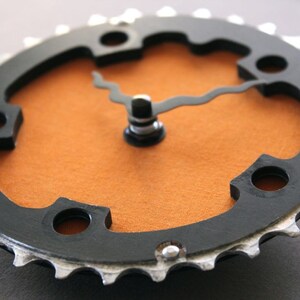 bicycle clock canadian orange image 3