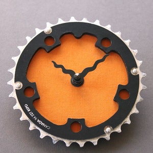 bicycle clock canadian orange image 5