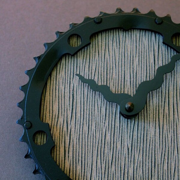 bicycle clock - woodgrain