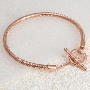Pandora rose gold bracelet t bar - Etsy 日本
