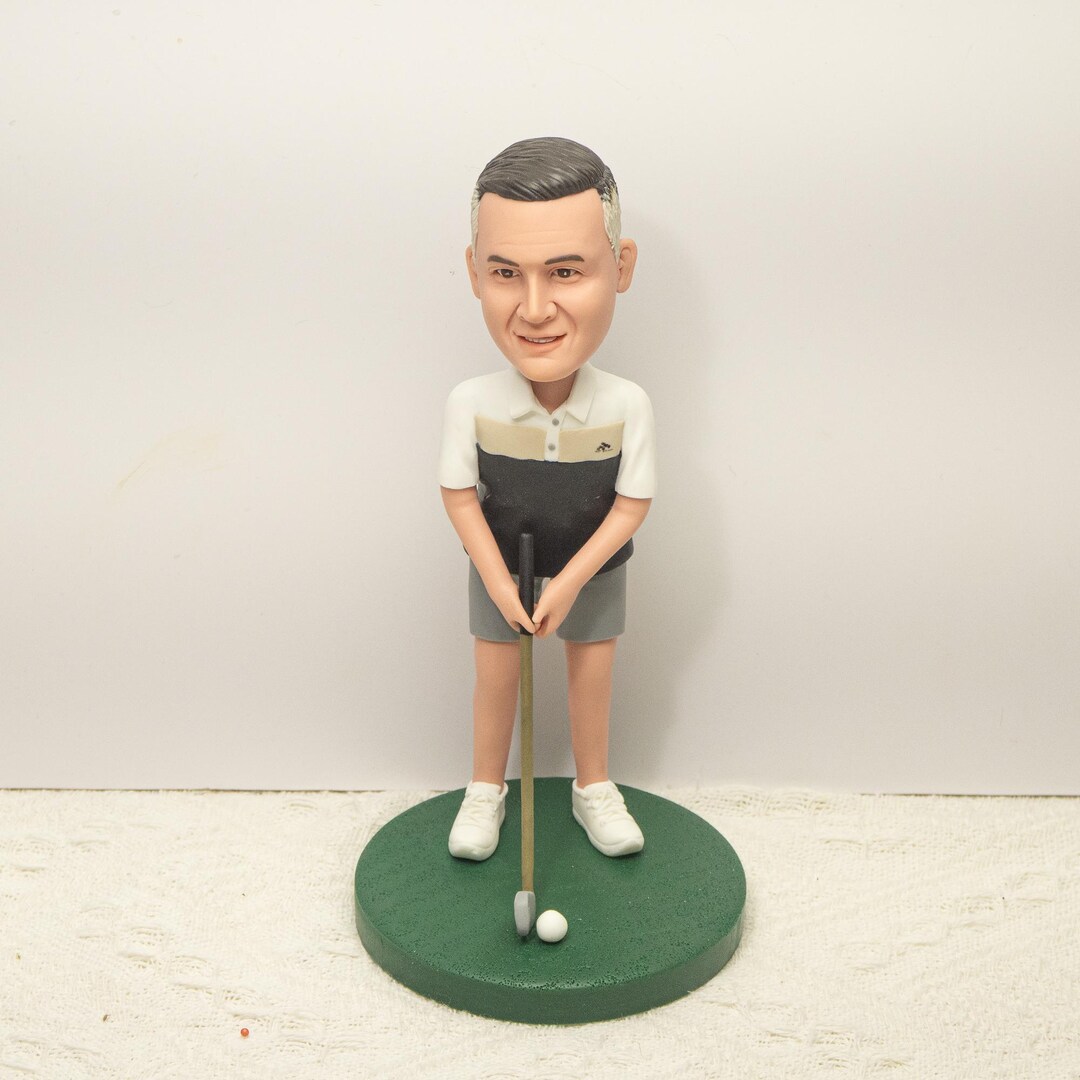 Happy Golfer Bobblehead - Custom Golf Player Gift Figurine main image 0