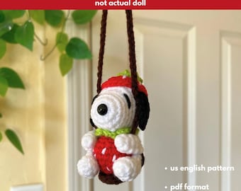 Strawberry Dog Car Hanger PATTERN