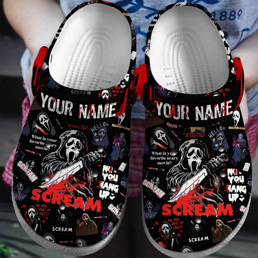 Scream Crocs Halloween Scream Crocs, Scream Horror Clogs, Valentine Shirt,halloween ...