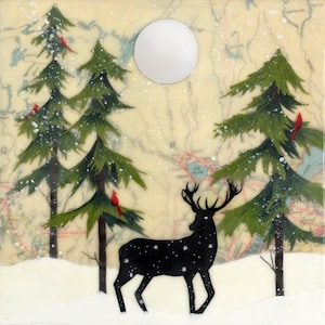 Druck - Limitierte Auflage - ""Winter Solstice"" - mixed media enkaustik."