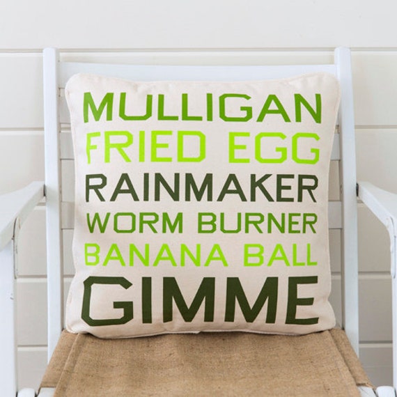 Golf Pillow Slang Etsy