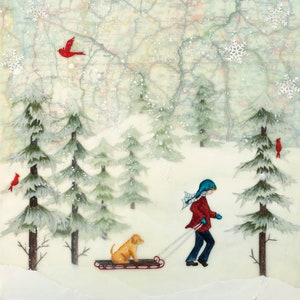 Druck – Limited Edition – Headed Home for Cocoa – Mischtechnik