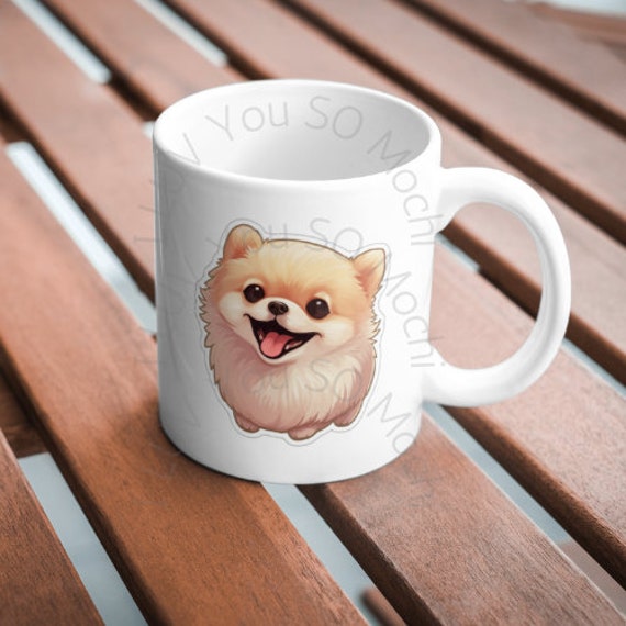 Tazza Colorata Vixar Con Pomeranian Arcobaleno – Ceramica 311g – Regalo Per Amanti Dei Cani