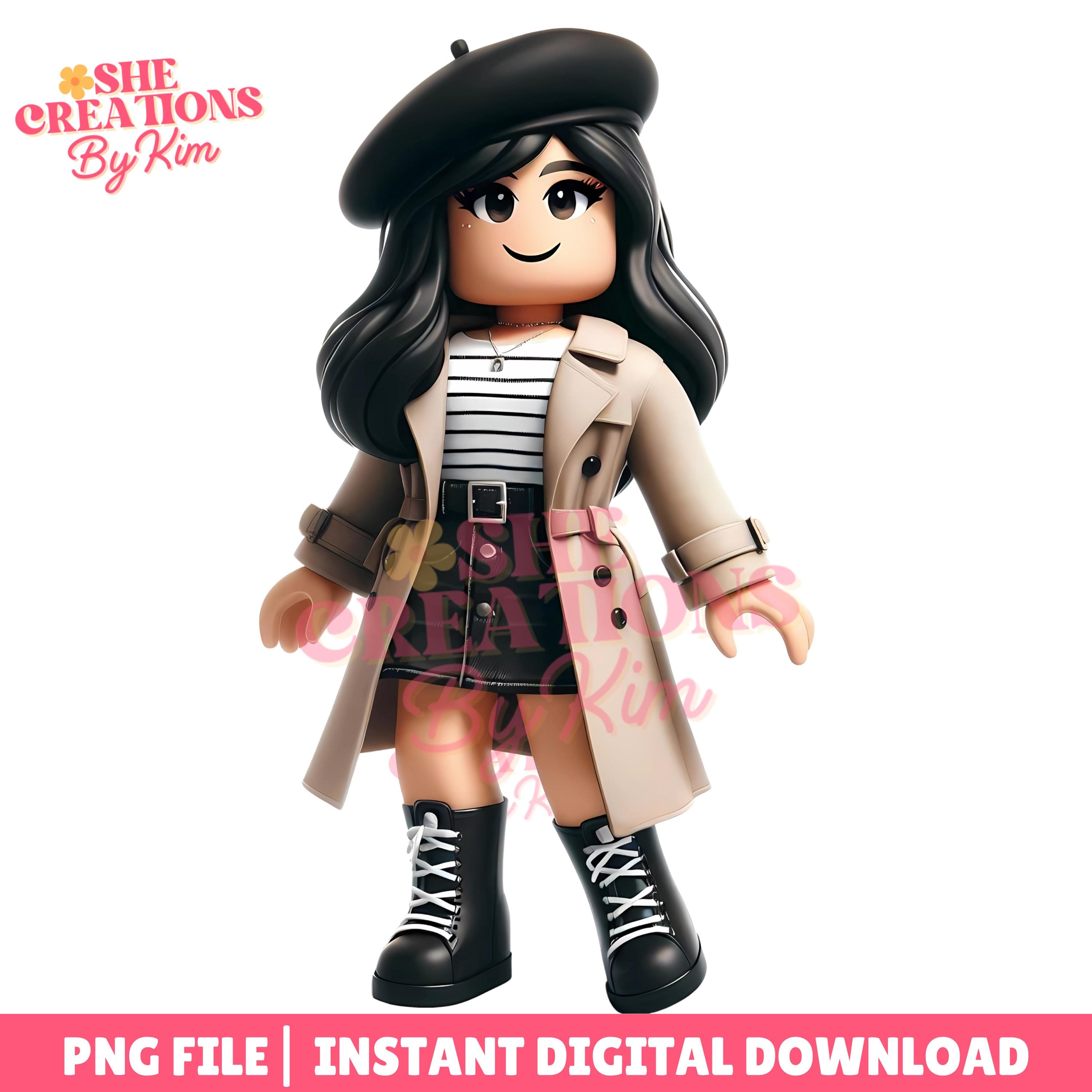 Roblox Girl Clipart Bundle: Stylish PNG Images (digital Download) - Etsy