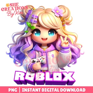 Roblox Girl, Roblox Png, Roblox Sticker, Roblox Clipart, Roblox Digital, Roblox Sublimation, Gamer Girl Png, Gamer Shirt Design, Roblox